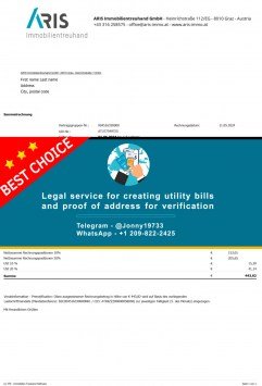 Austria Aris Fake Utility bill